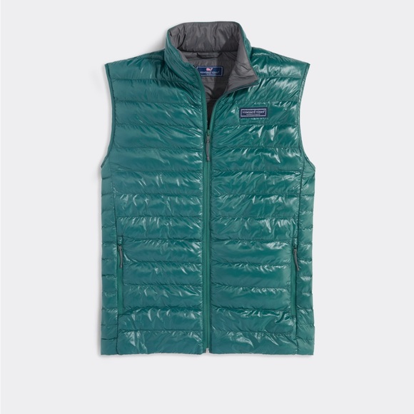 Vineyard Vines Men's Charlotte Green Puffer Vest - Picture 1 of 6